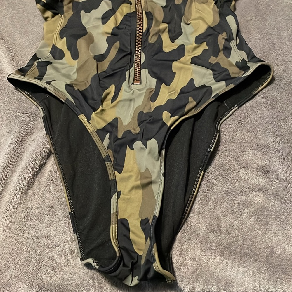 Camo Racerback Swimsuit - Picture 2 of 7